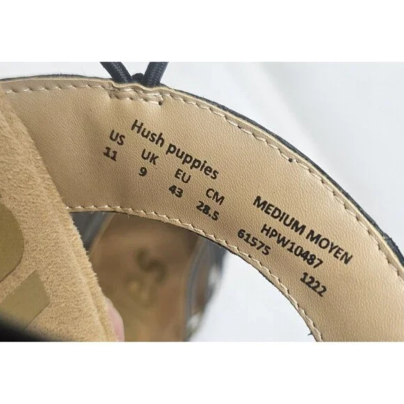 Hush Puppies Ridley Leather Fisherman Slingback Sandals Black Women's Sz 11 NEW - Picture 13 of 14